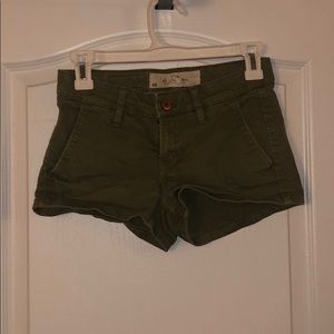 Olive Green Jean Shorts